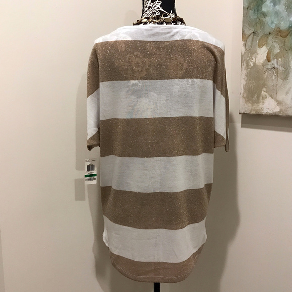 INC White/Gold Top - Picture 2 of 8